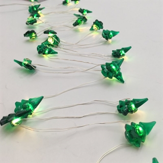 LED kobber lyskæde med juletræer